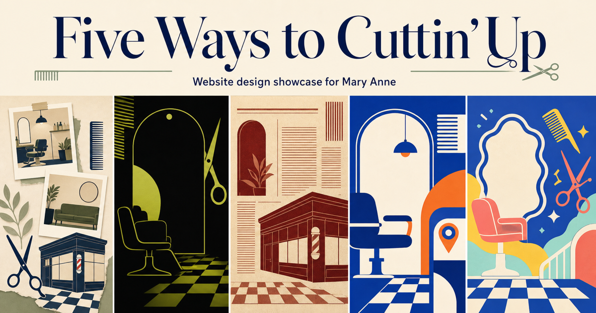 Preview of the Cuttin’ Up on College website concept